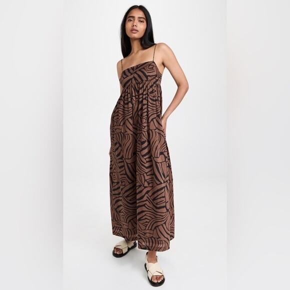 Rails Womens XL Lucille Maxi Dress Cotton Moroccan Nights Brown Minimalist - Picture 1 of 10